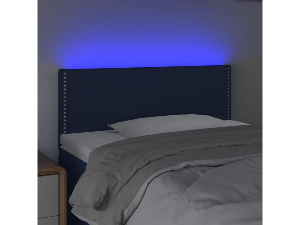 Blue LED Headboard 80x5x78/88 cm Fabric KUNC93081