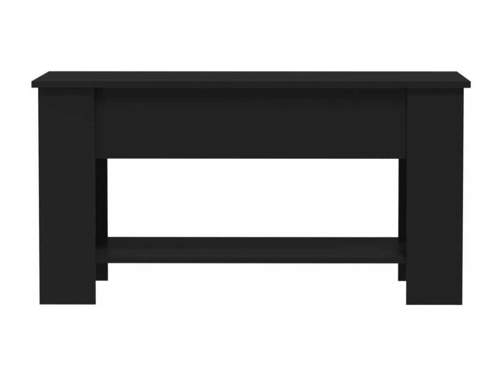 Black coffee table 101x49x52 cm engineered wood TZTK68726