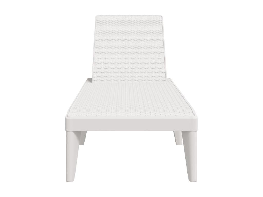 White lounge chair 186x60x29 cm PP TWDF34747