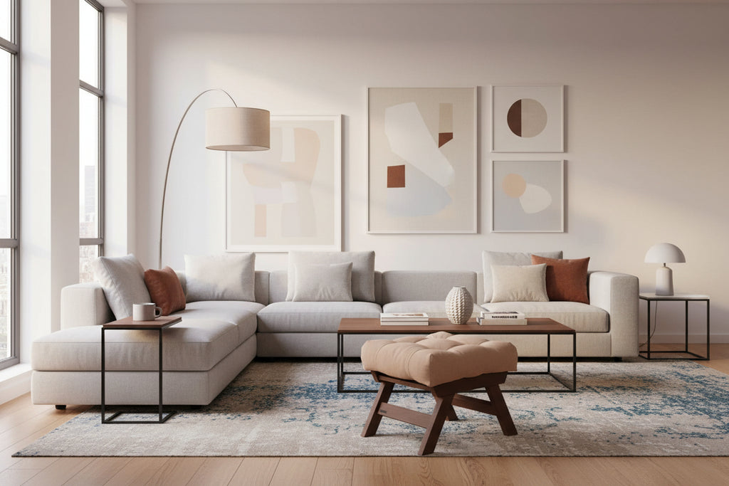 Lysvia Beige Pouf GRDS55330