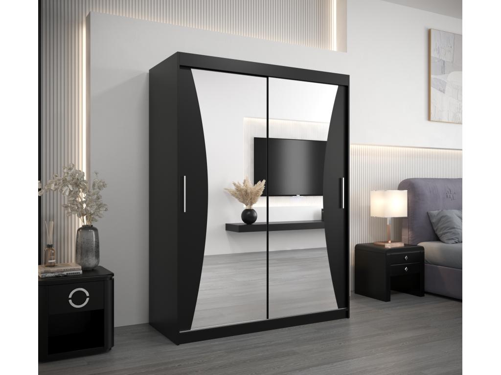 Dormeva Sliding Door Wardrobe 200/150/62 2 Doors Black/Black GAQR73818