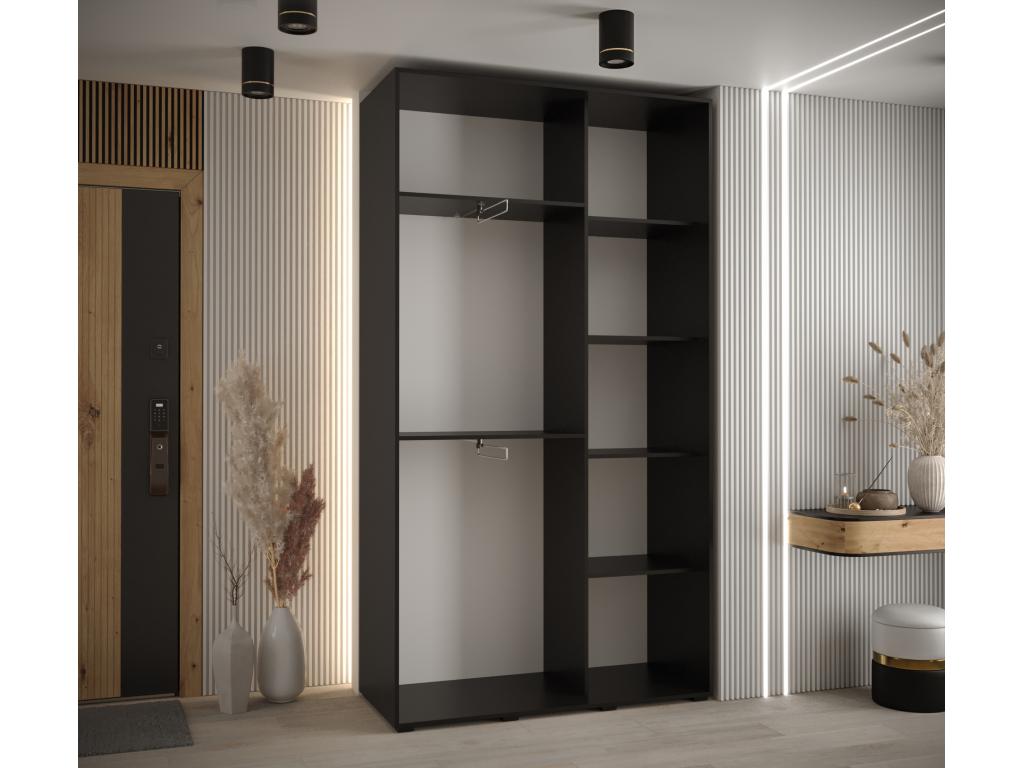 Dormeva 4 Sliding Door Wardrobe 235.2/130/45 2 Doors Black/Dormeva/Silver LZTO04035