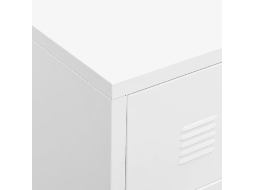 Industrial drawer cabinet, white, 78x40x93 cm, metal, ZUQL34588