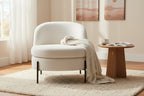 Beige bouclé fabric armchair - Dormeva MOCJ21016