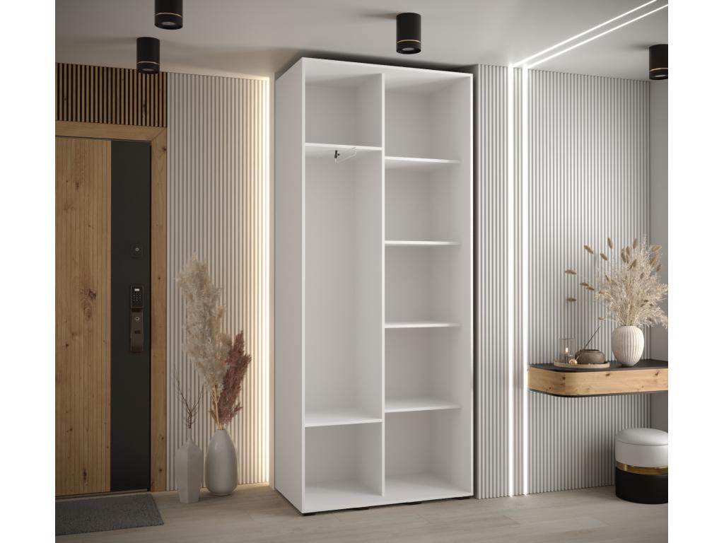 Dormeva 6 Sliding Door Wardrobe 235.2/110/45 2 Doors White/White/Black ZGXM55307