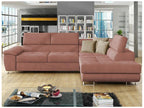 Lysvia 166 Corner Sofa, Pink, Sleeping Function, Bed Box, 270x202x71cm, URCL87609