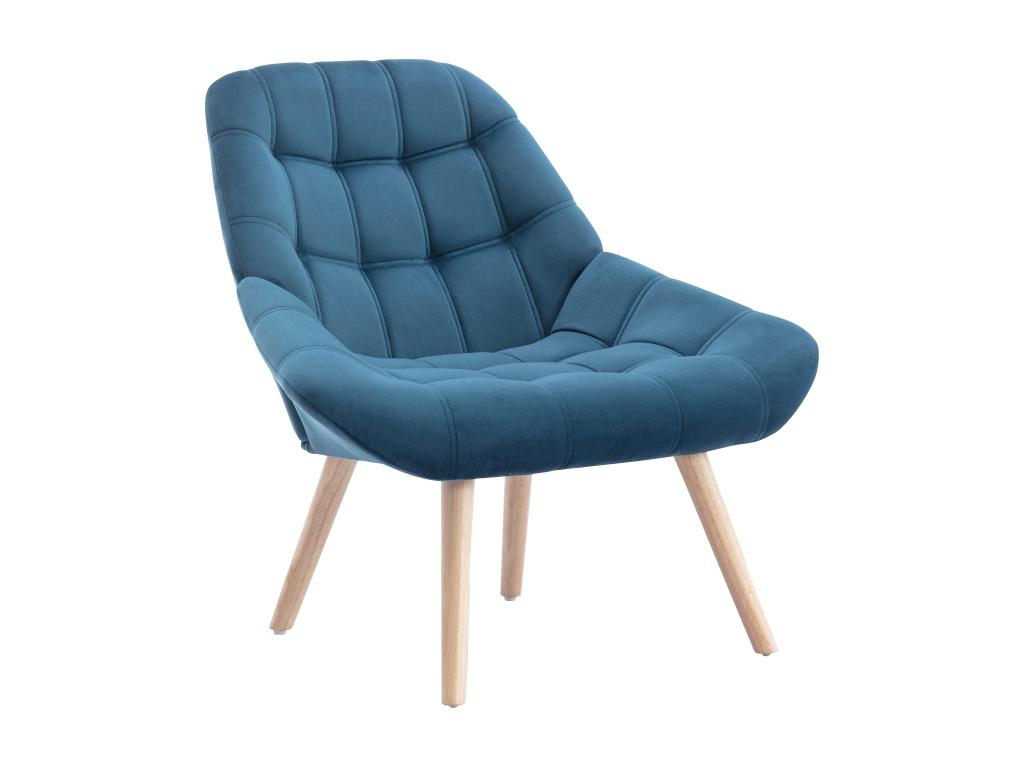 Lysvia SHPB51928 Duck Blue Velvet Armchair