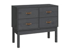 Grey console cabinet 90x40x78 cm Solid pine wood QBUU66313
