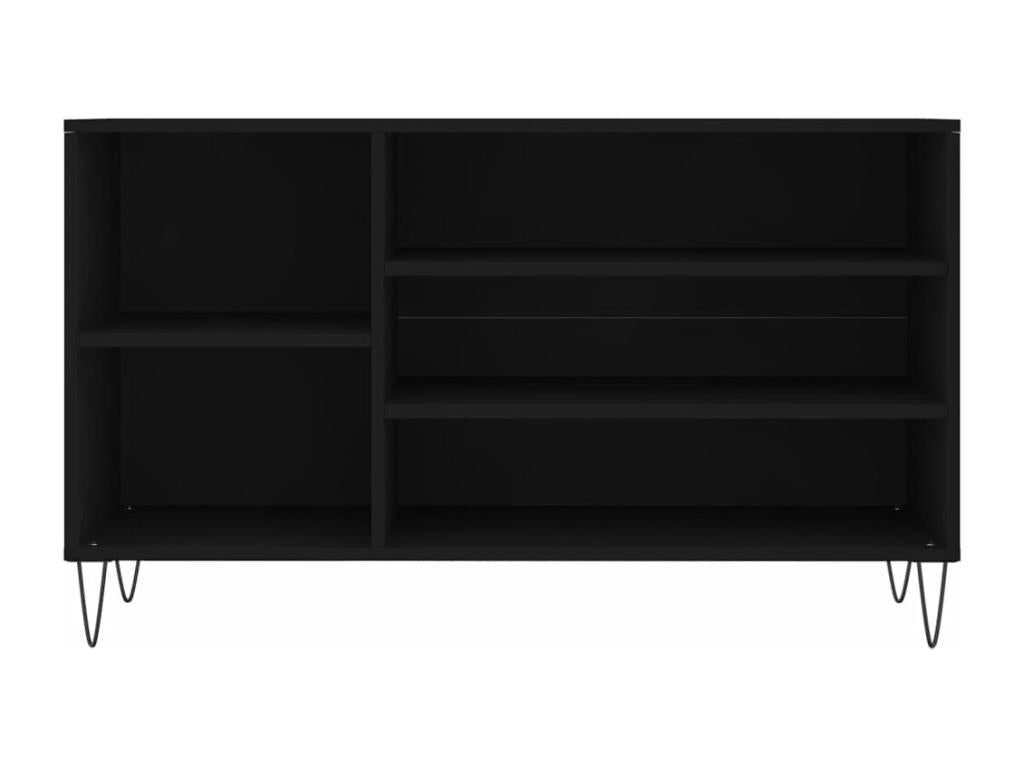 Black Shoe Cabinet 102x36x60 Engineered Wood UFHV13857