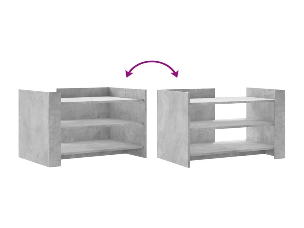 Concrete grey coffee table 80x50x50 cm engineered wood WMAN75576