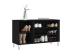 Black Shoe Cabinet 102x36x60 Engineered Wood UFHV13857