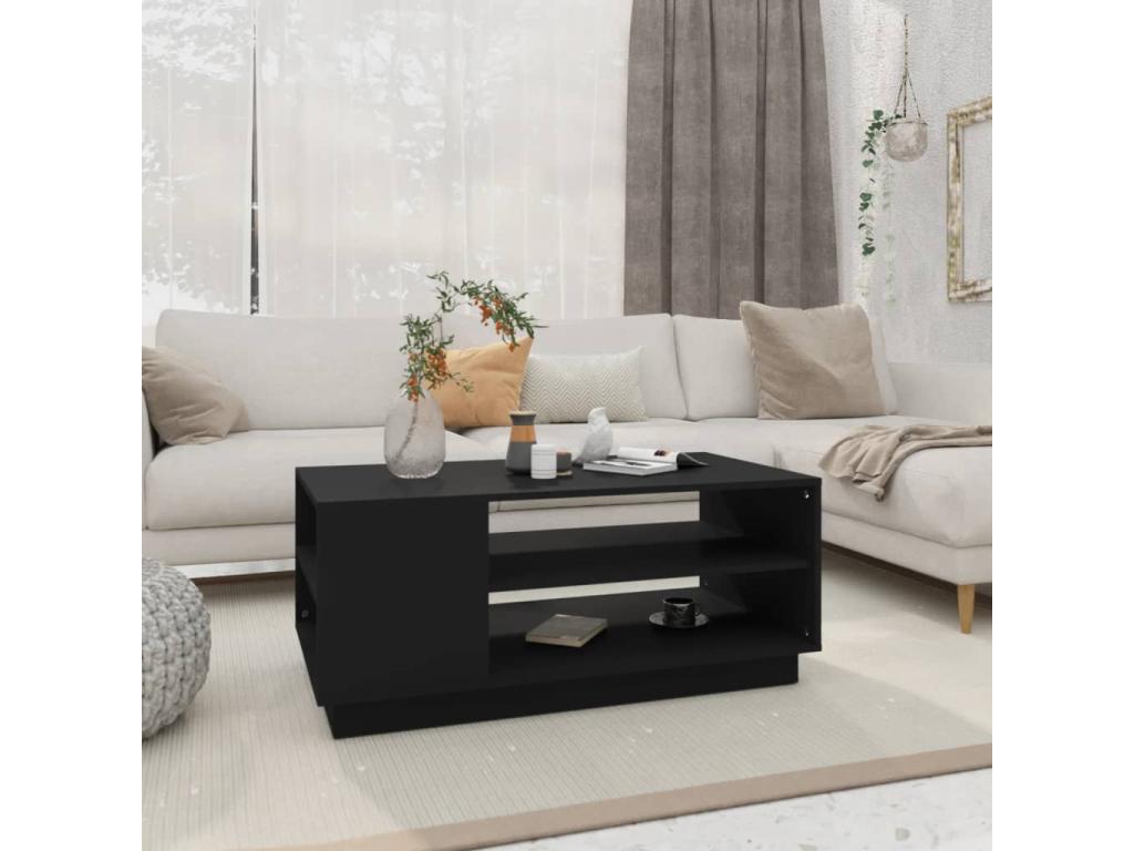Black Coffee Table 102x55x43 cm Chipboard MIWG79249