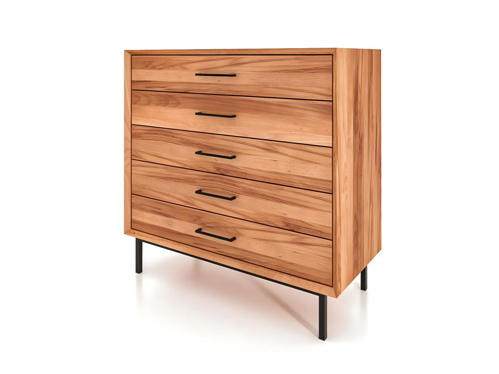 Chest of drawers in solid heartwood beech with natural oil finish NRYU27003