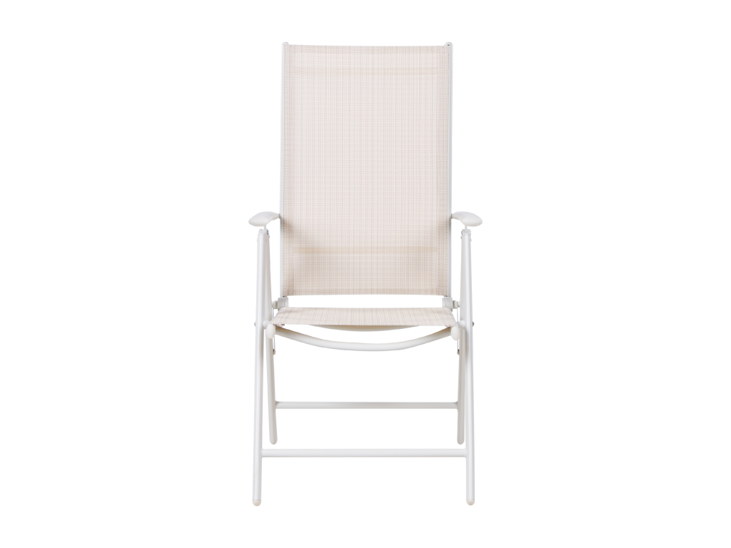 Set of 6 Lysvia Beige Metal Garden Chairs MMXL37995