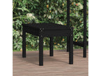 Black garden bench 80x44x45 solid pine wood YYDV21382