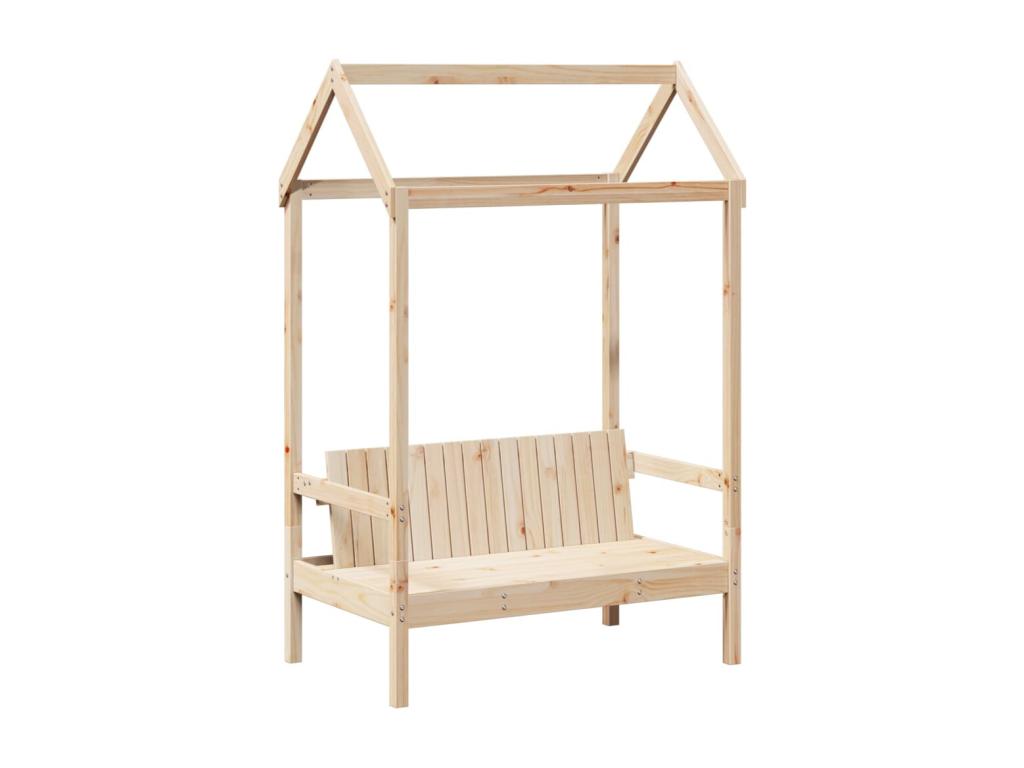 Daybed and bench set with canopy, mattress not included NKIJ97816