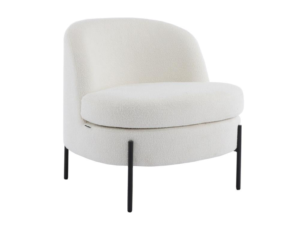 Beige bouclé fabric armchair - Dormeva MOCJ21016