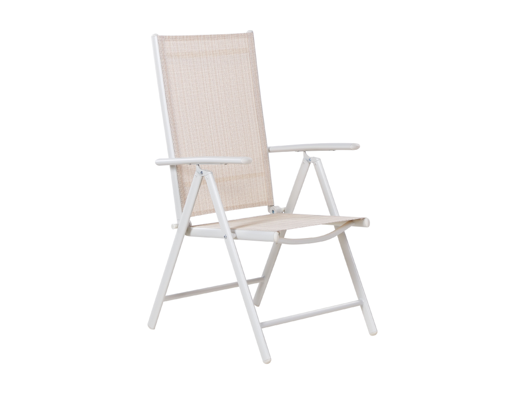 Set of 6 Lysvia Beige Metal Garden Chairs MMXL37995