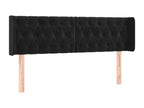 Black LED Headboard 147x16x78/88 cm Velvet UHCU40223