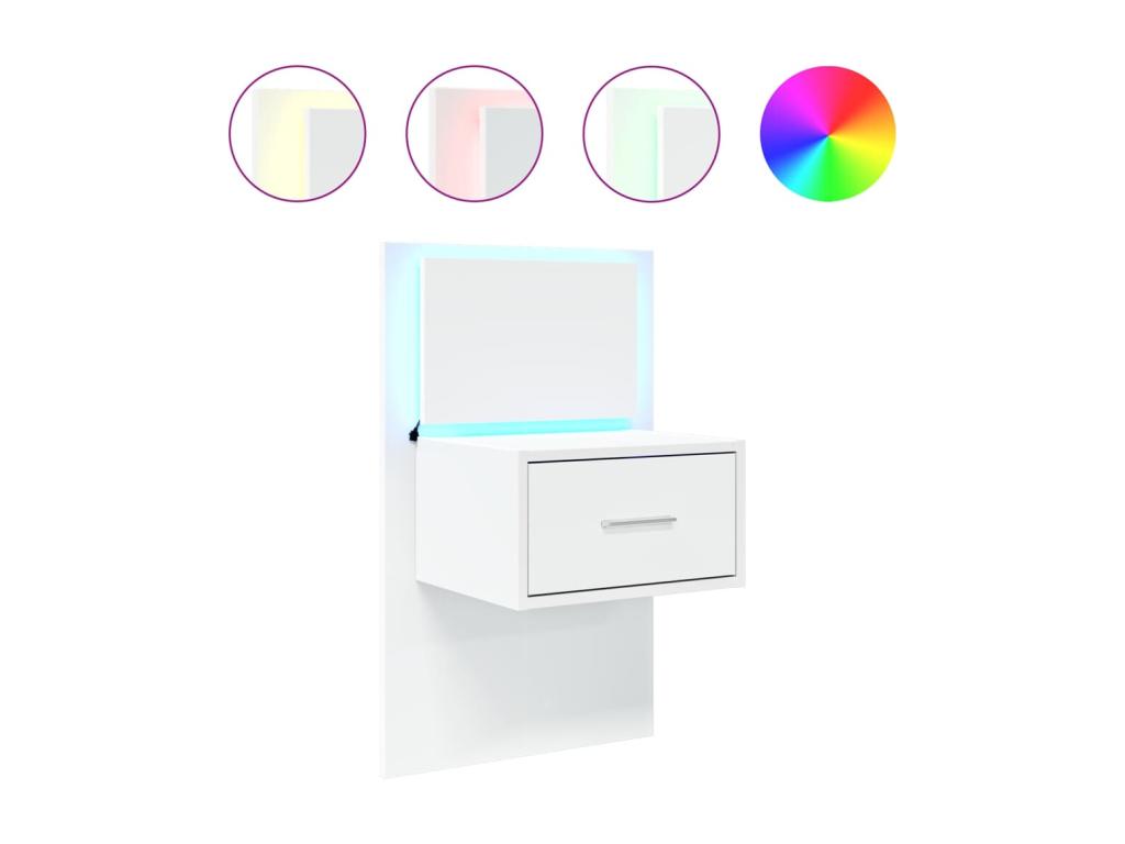 Wall-mounted bedside table with Lysvia white LED lighting LBRJ80147