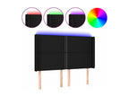 Black LED Headboard 147x16x118/128 cm Fabric IERX46603