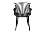 Set of 4 PESARO Black Garden Chairs YPPH62226