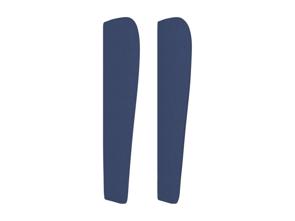 Headboard with wings, Blue, 203x23x118/128 cm, Fabric DLYJ09755