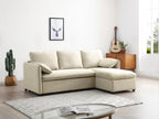 Lysvia MAEM67174 Convertible and Reversible Corner Sofa in Beige Fabric