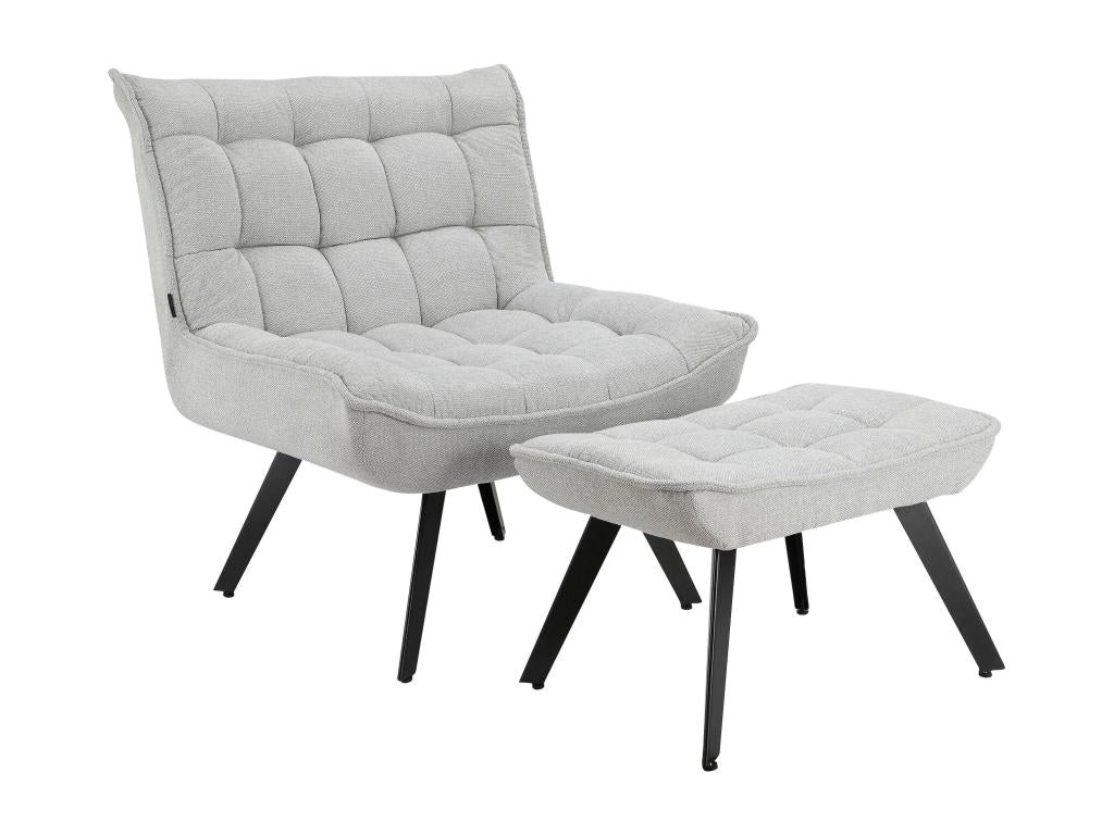 Lysvia - Grey Fabric Chaise Lounge IWYH21013
