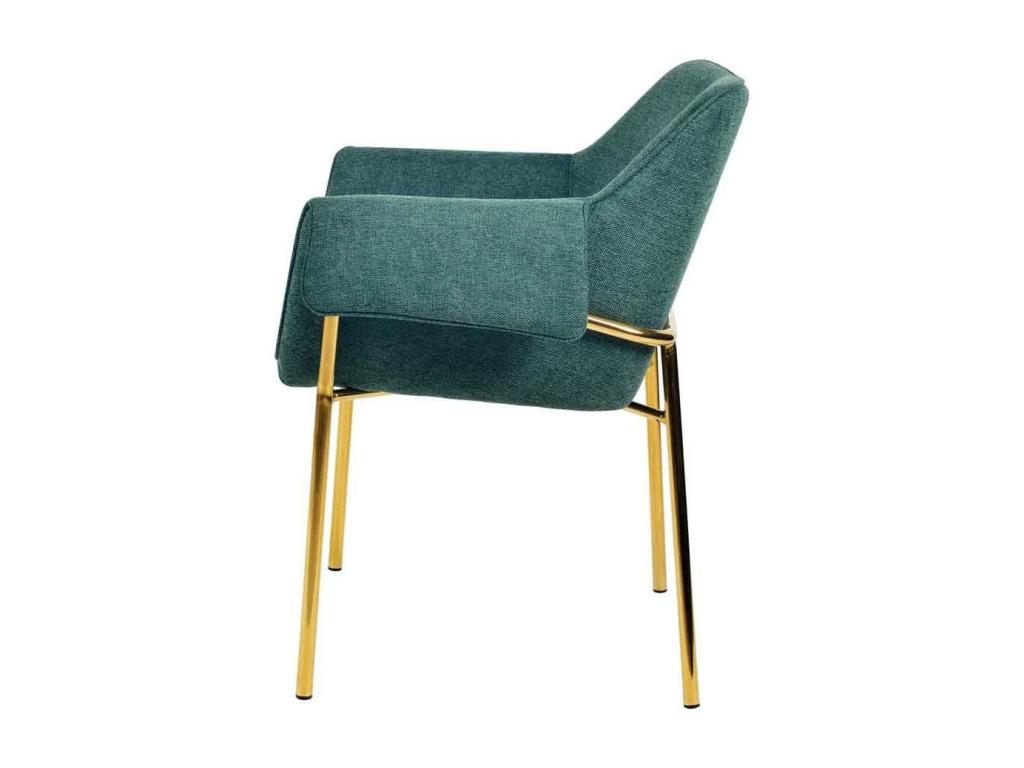 Lysvia Designer Chair 82cm Dark Green / Gold LERC35063