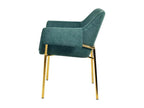 Lysvia Designer Chair 82cm Dark Green / Gold LERC35063