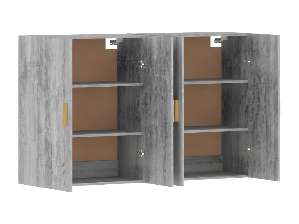 Dormeva 2-piece wall cabinets, grey engineered wood, UXAL29559