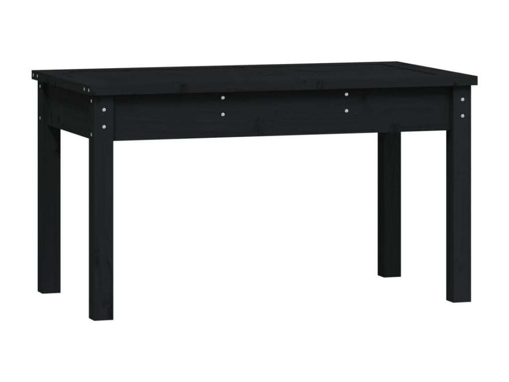 Black garden bench 80x44x45 solid pine wood YYDV21382