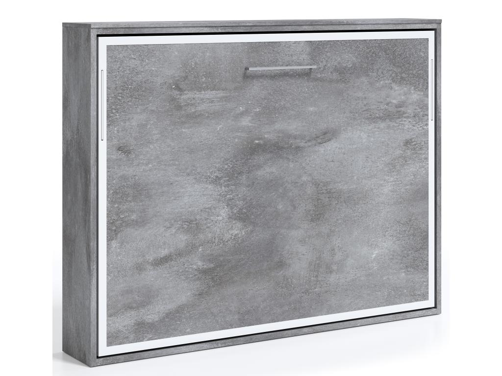 Dormeva 90x190 Horizontal Wall Bed - Cement Frame - Cement Front MBCF63530