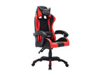 Gaming chair with red and black RGB LEDs, faux leather, PLWA85352