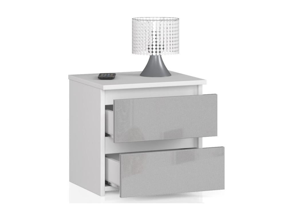 Dormeva MDF Wood Bedside Table 40x35x40 cm 2 Drawers 30x30 cm BFAB02487