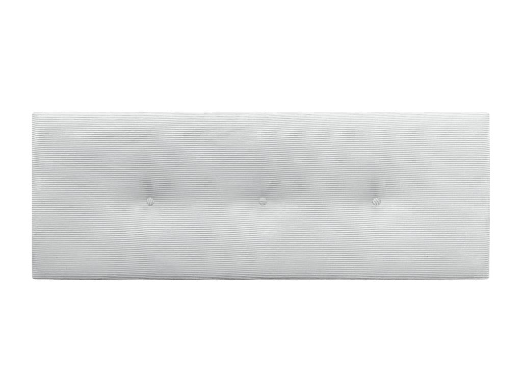 Lysvia Plain Corduroy Headboard with Buttons 160x50 cm for 150/160 cm Beds - White OWVG35649