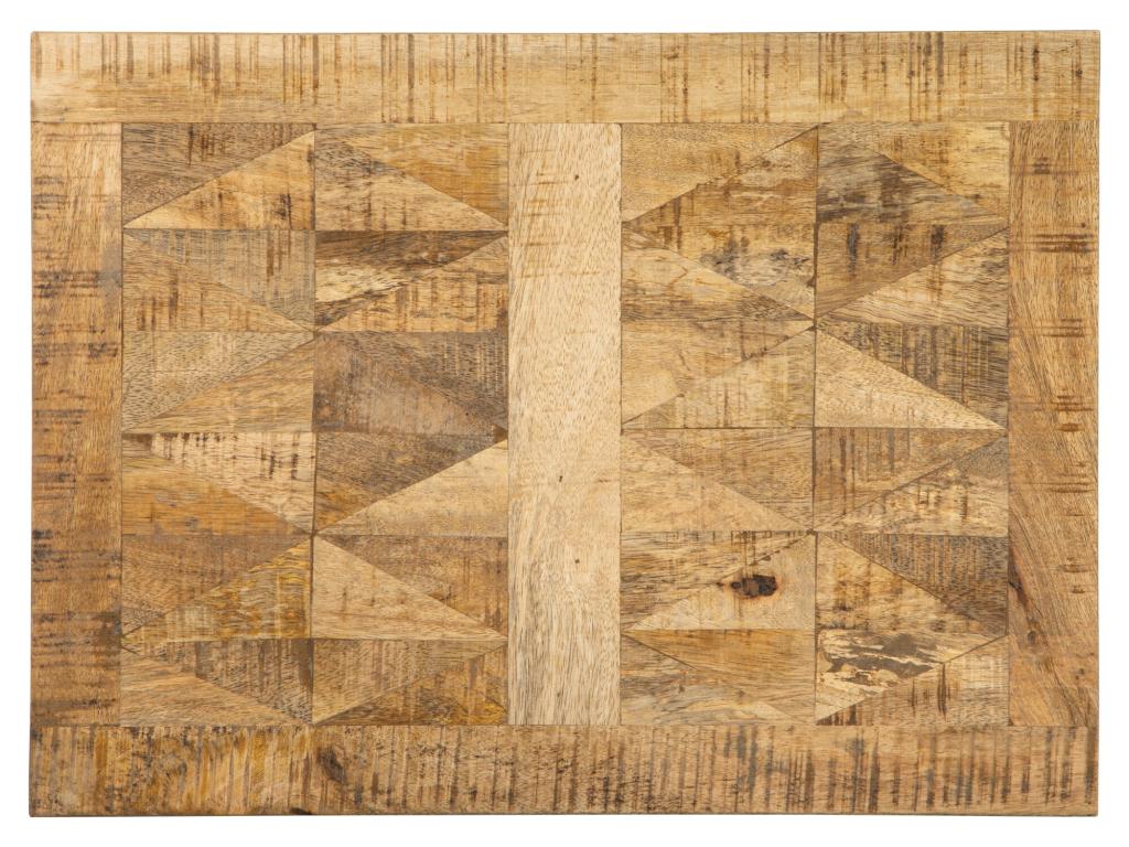 Lysvia KJCZ45054 Black Metal and Wood Side Table, End Table for Living Room, 48x35x63 cm