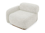 Module with left-hand armrests in textured fabric - light beige - Lysvia RZKT33491