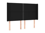 Black LED Headboard 147x16x118/128 cm Fabric IERX46603