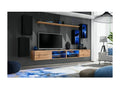 Lysvia 280cm Black/Natural TV Unit Set PZBK41405