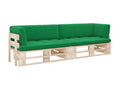 2-seater pallet sofa with cushions. Impregnated pine wood. 2 REFN72041