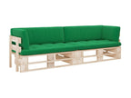 2-seater pallet sofa with cushions. Impregnated pine wood. 2 REFN72041