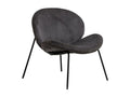 Lysvia round grey velvet armchair IBVJ12716