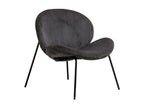 Lysvia round grey velvet armchair IBVJ12716