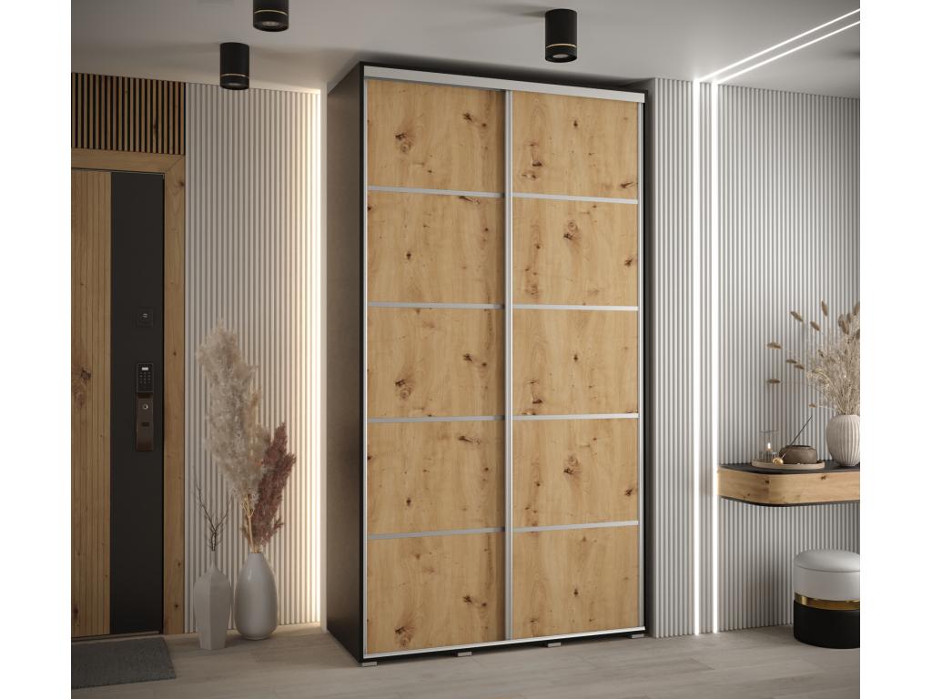 Dormeva 4 Sliding Door Wardrobe 235.2/130/45 2 Doors Black/Dormeva/Silver LZTO04035