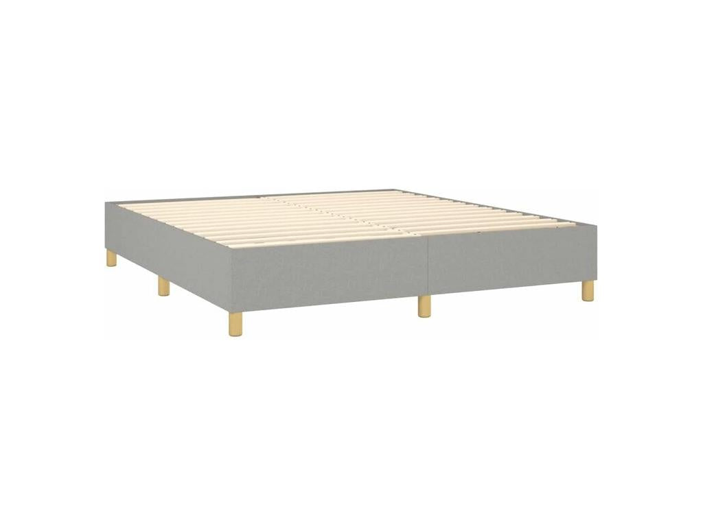 Lysvia bed base with light grey mattress 160x200 Fabric FVML24485