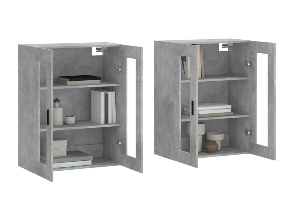 2-piece wall cabinets, concrete grey engineered wood RCNI09910