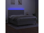 Dormeva bed base and mattress with LED, light grey, 180x200 cm, BOVN38463