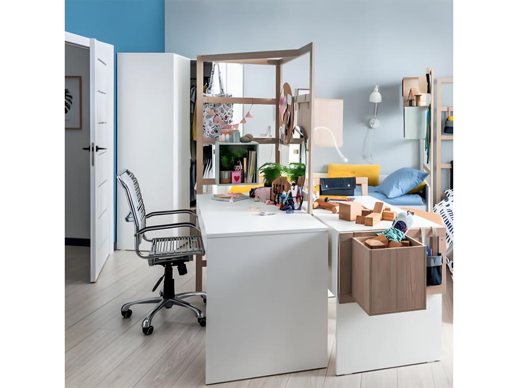 White Corner Wardrobe with 2 Doors - Dormeva QUOH86611